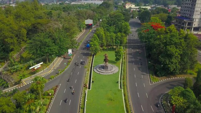 Establish landscape of Solo, Indonesia