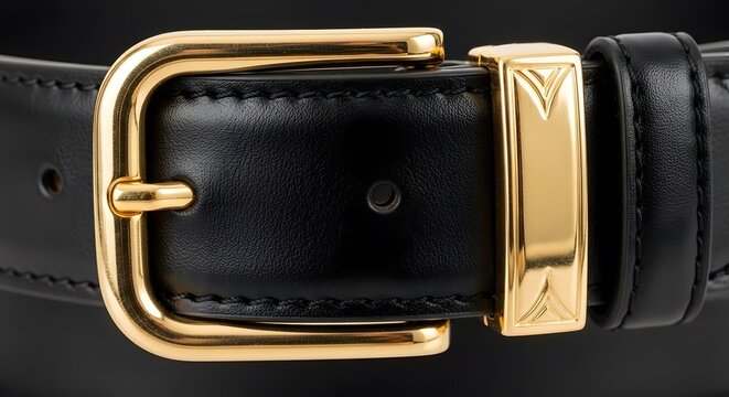 black leather pent belt