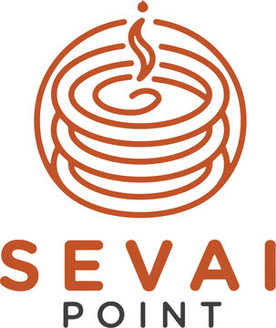 Sevai Point restaurant logo featuring a steaming plate for branding and marketing materials
