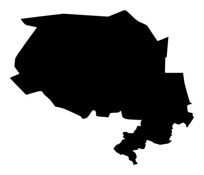 A contour map of Navoiy. Uzbek region silhouette