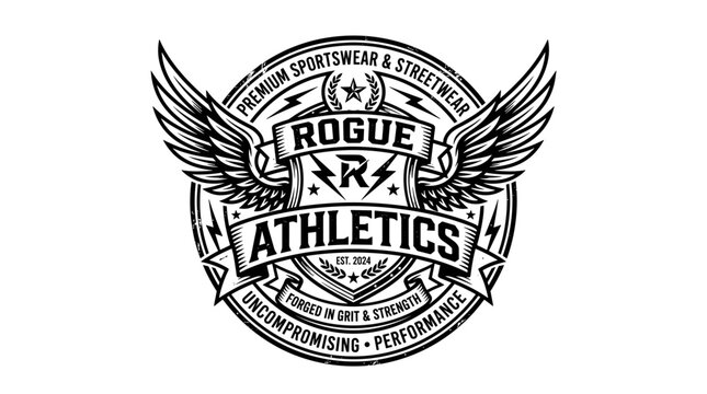 Rogue Athletics Winged Badge Vector