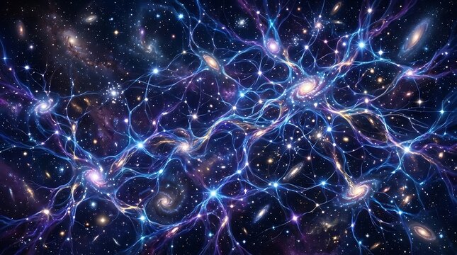 Cosmic web visualization large scale structure of the universe with galaxies and filaments