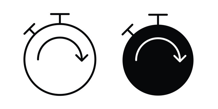 Fast processing icon. Set of black vectors