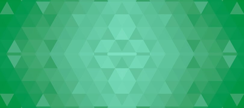 A modern abstract geometric green background design featuring a repeating pattern of small triangular shapes