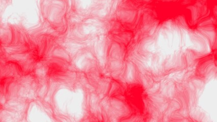 Fototapeta premium liquid metal surface with smooth organic shapes and high-gloss reflections red color 4k illustration. Iridescent abstract colorful background.