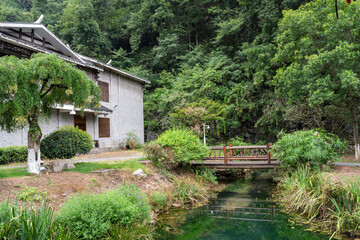 Fototapeta premium Chinese style countryside house in Wulingyuan District, Zhangjiajie City, Hunan, People's Republic of China
