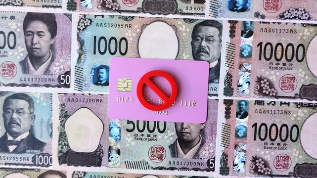 Blocking of a bank debit card, account, or bill, fraud, or bankruptcy. Blocking of a bank card as a background for your design