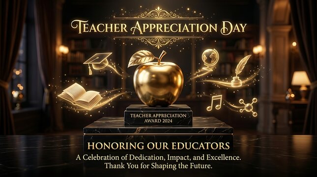 Teacher appreciation day 2024 award ceremony graphic