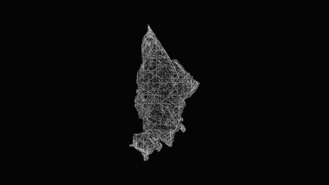 Sketch Baringo outline map animation - smooth progressive reveal