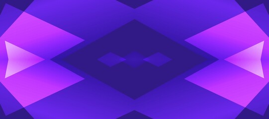 Obraz premium Abstract geometric background featuring overlapping shapes with vibrant purple and blue gradient light color tones