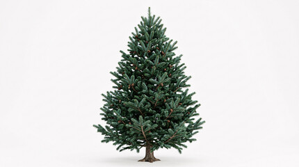 Fototapeta premium Christmas tree on white background