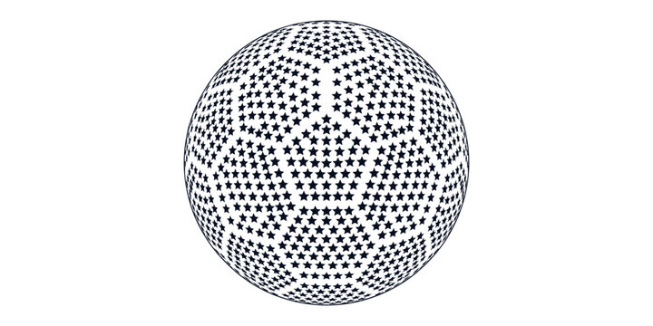 Soccer ball design pattern black and white stars on a field for live match today