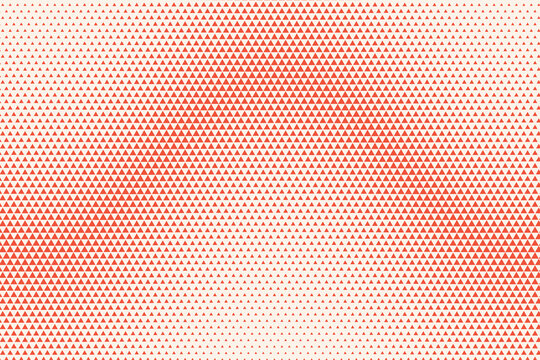 Red-and-white halftone triangular pattern texture dotted