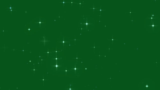 White glitter background with sparkling texture. futuristic glittering fly movement flickering loop in space on green background. stars sequins sparkles and glitter gold foil background. 4k video