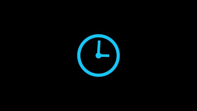clock icon 4k quality animation video.