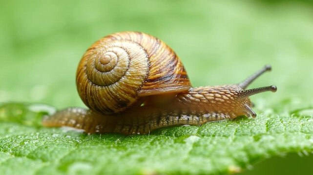 snail on a leaf