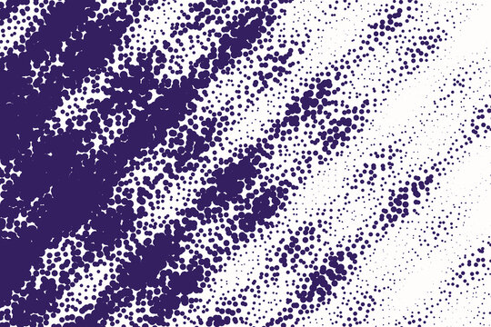 Abstract stipple halftone pattern in purple and white tones