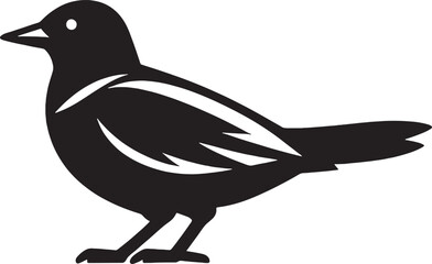 Fototapeta premium Silhouette of a Red winged Blac bird 