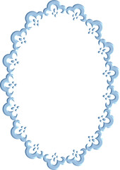 Naklejka premium Oval Embossed Lace Frame