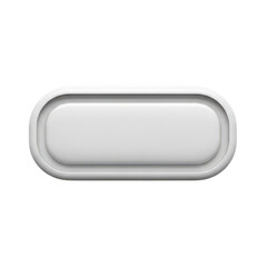 Obraz premium Simple grey pill shaped button icon for user interface isolated on transparent background