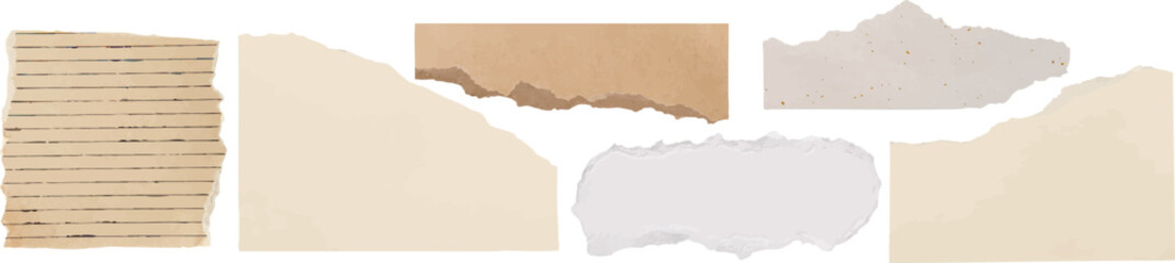 Plakat Torn paper textures collection vector