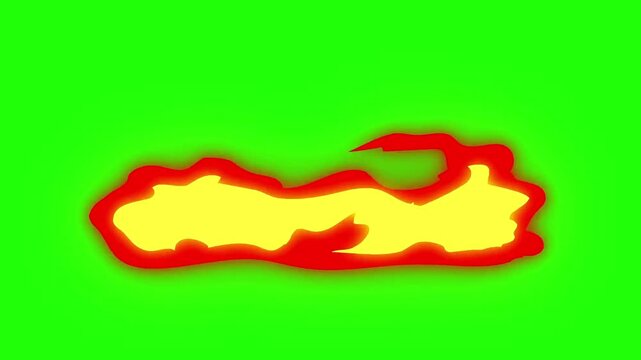 2D Anime Fire FX Pack Vector Animation Chroma Key Green Screen