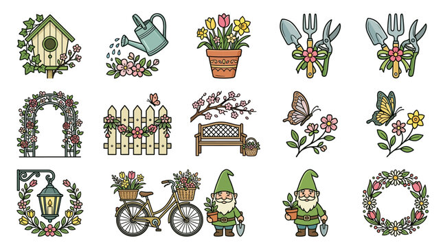 Elegant Spring Seasonal Poster Design with Vibrant Fresh Flowers and Lush Garden Elements in Soft Pastel Tones Ideal for Home Decor Retail Marketing and Seasonal Promotions