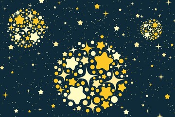 Galaxy and star night background. © Sudakarn