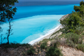Fototapeta premium Lefkada Coastline near Egremni Beach, Greece