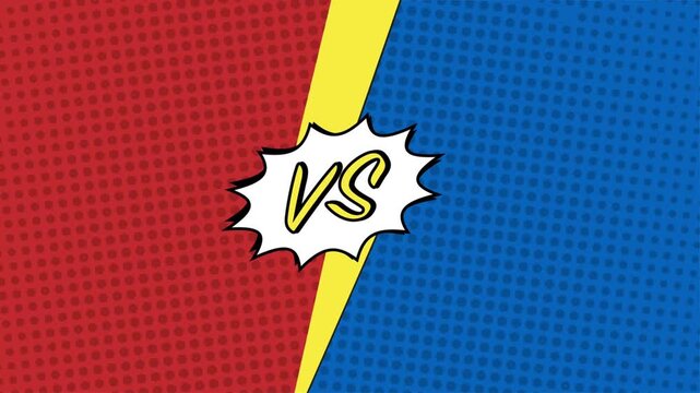 Comic Book Versus Background Animation with VS Speech Bubble