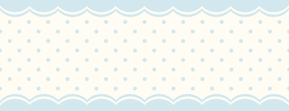 Vintage polka dot border design background vector