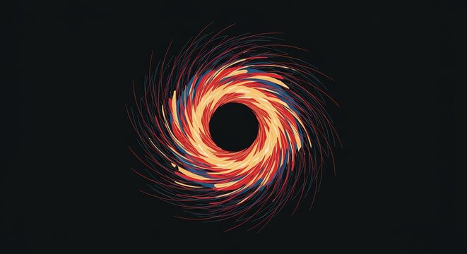 Colorful vortex surrounding central black hole