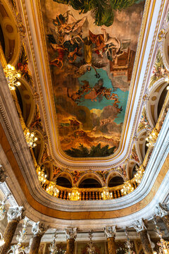 Interior of the Amazonas Theater in the city of Manaus in Brazil. Symbol of the golden period of rubber in Brazil