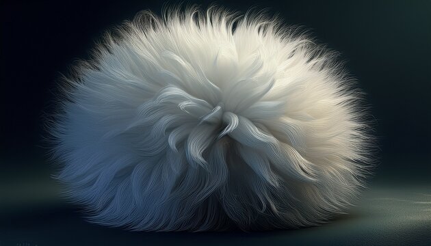 fluffy white pompom
