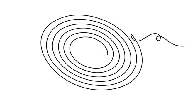Success goal with arrows icon sign continuous one line drawing on white background minimalist round and bullseye symbol 4k animation video