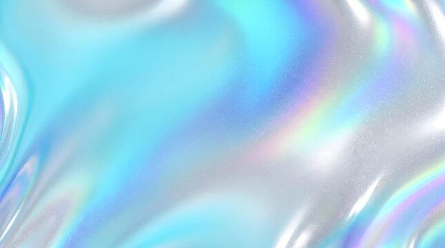 Holographic foil background, shiny iridescent texture, blue silver rainbow effect, metallic sheen