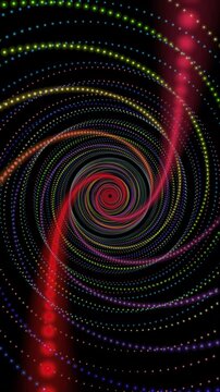 Fantastic vertical video animation with particle stripe object in slow motion, 2304x4096 loop 4K