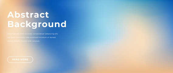 Obraz premium Luxury resort gradient background with soft blue and beige colors, airy atmospheric depth and serene coastal inspiration. Premium backdrop for travel branding, wellness retreats and summer campaigns