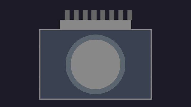 Minimalist digital interface loading animation with progress bar and circular