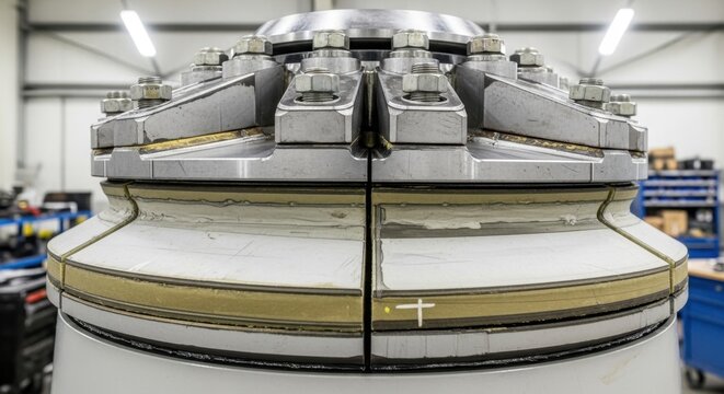 Detailed Gigapixel Shot of Mechanical Hub Connection, 417
