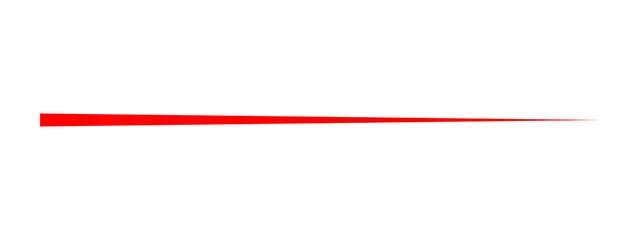 A single long horizontal red line tapering to a thin point  © Game