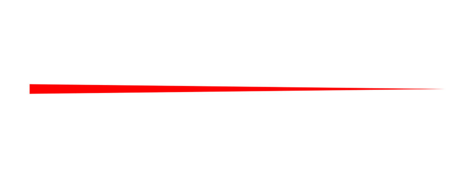 A single long horizontal red line tapering to a thin point 