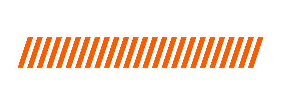 Orange and white diagonal striped hazard warning pattern 