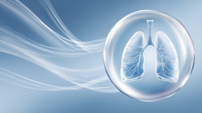 Trachea illustration in semi transparent sphere, gigapixel v2 6x