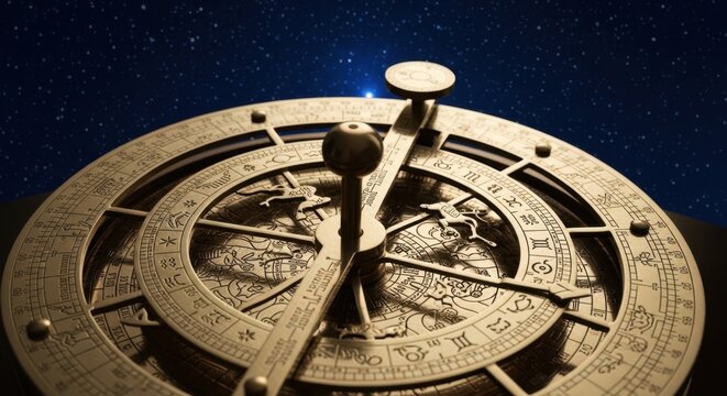 Polished Brass Astrolabe Detail 550 Standard v2 6x