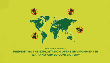Fototapeta premium International day for preventing the exploitation of the environment in war
