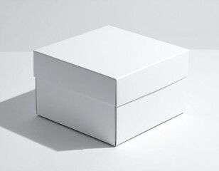 Naklejka premium White box packaging mockup on clean background