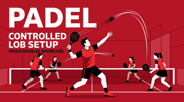 Padel Controlled Lob Setup Mixed Doubles Showcase