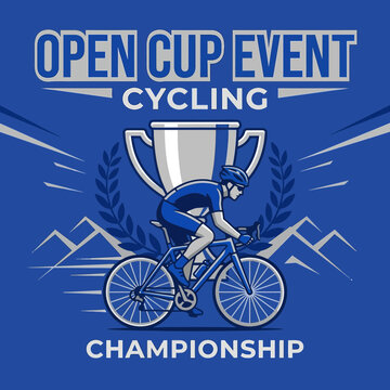 Open Cup Cycling Event Championship Competition Trophy Winner