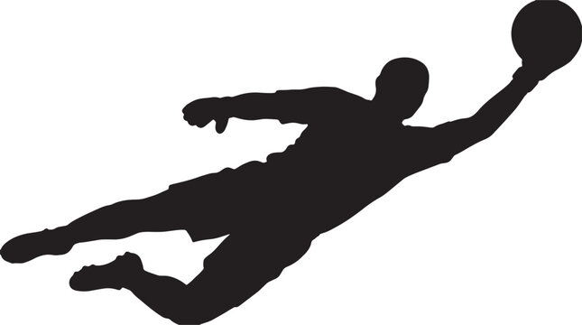 Basketball player silhouette, athletic sports icon, dunking motion, black athleticism vector isolated on Transparent Background